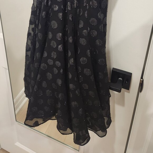 NWT GUESS Sweetheart Polka Dot Mini Dress - Sz 2 - Black - Picture 4 of 4